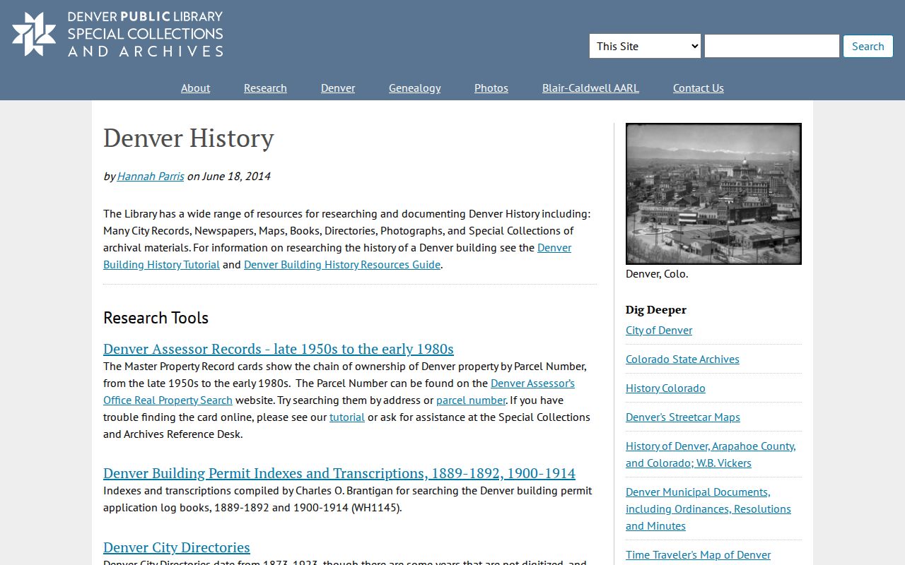 Colorado previous residents research with Denver grantor and grantee records