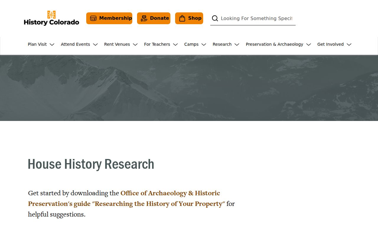 Colorado previous residents house-history research guide with maps and records